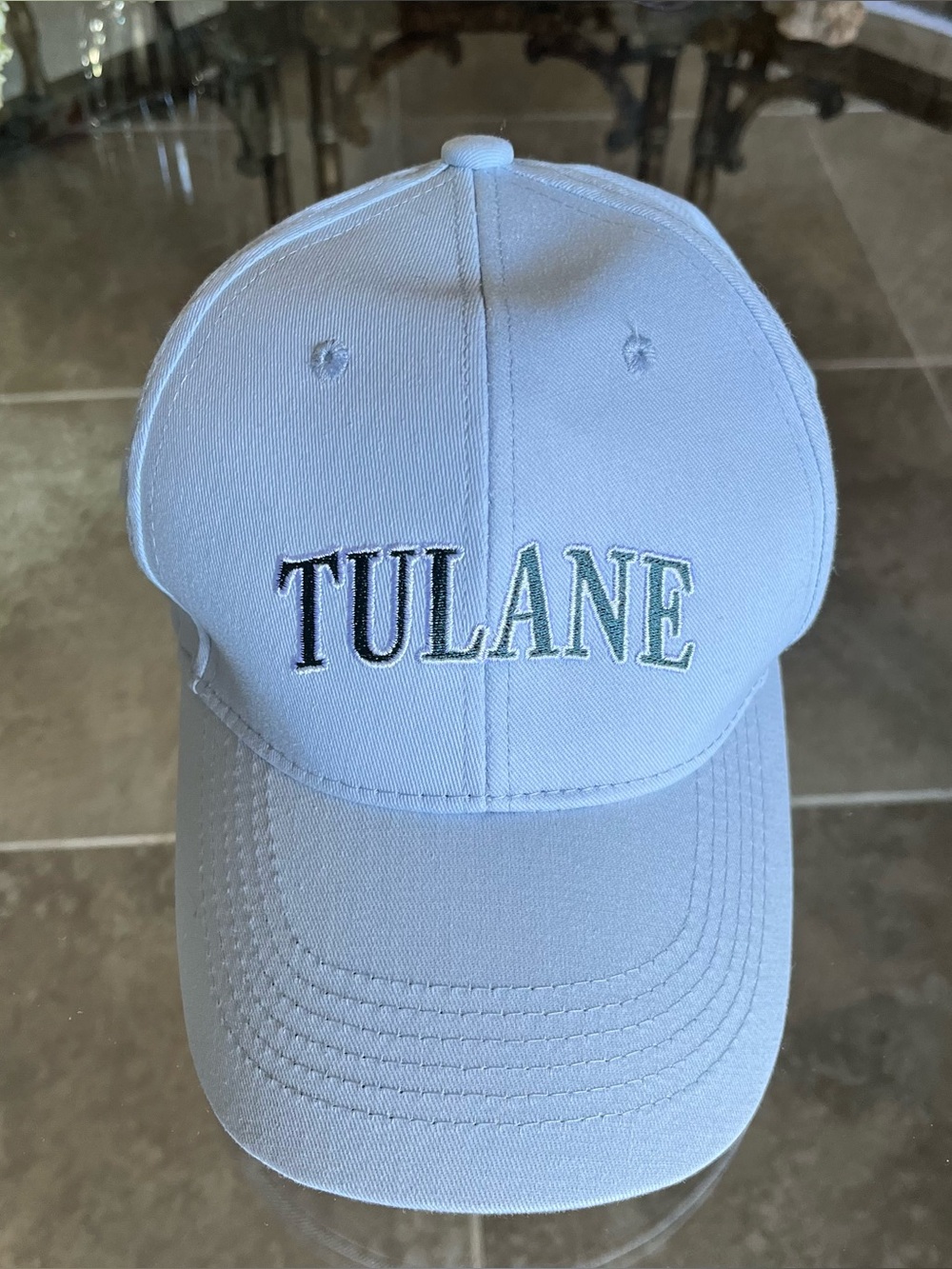 Tulane Hat Light Blue Women Adjustable Strapback Embroidered Logo New Orleans LA